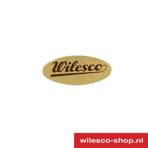 100111 Wilesco sticker ovaal goud