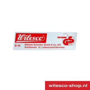 100102 Wilesco sticker D10 (afb. 1)