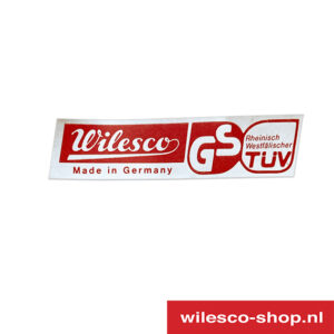 100109 Wilesco sticker zonder modelnummer (afb. 1)