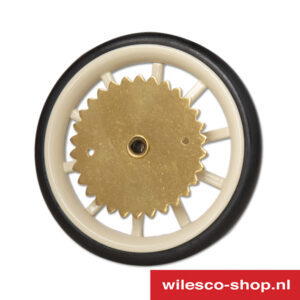 01479 Wiel met rubberen banden en tandwiel 84 mm (afb. 1)