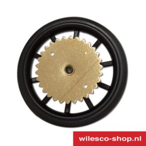 01480 Wiel met rubberen banden en tandwiel 84 mm (afb. 1)
