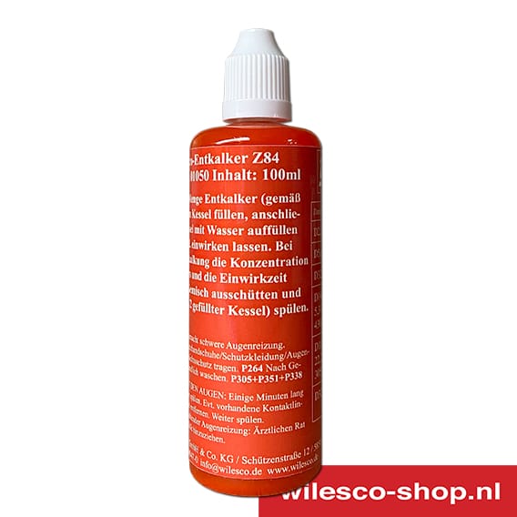 Z84 Wilesco Ontkalkvloeistof voor de ketel - 100ml (afb. 1)